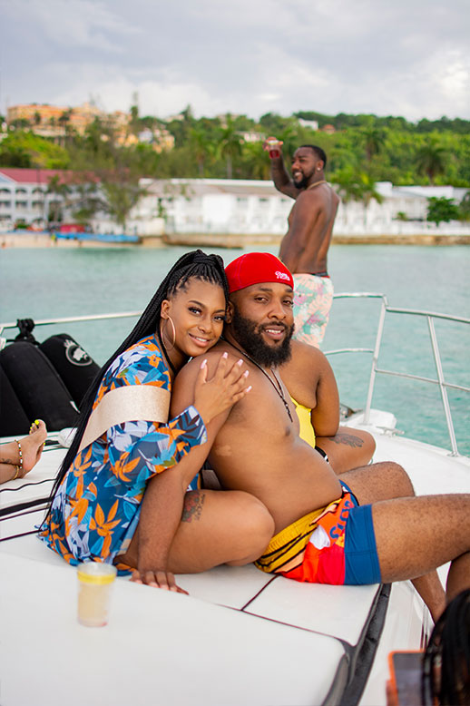 couple on boat